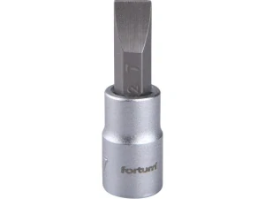 Hlavica zástrčná FORTUM 1/4", hrot plochý, 7 mm, L 37 mm 